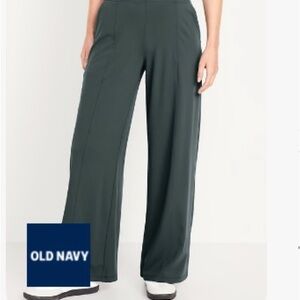 Old Navy Women's Dark Green Wide-Leg Pants